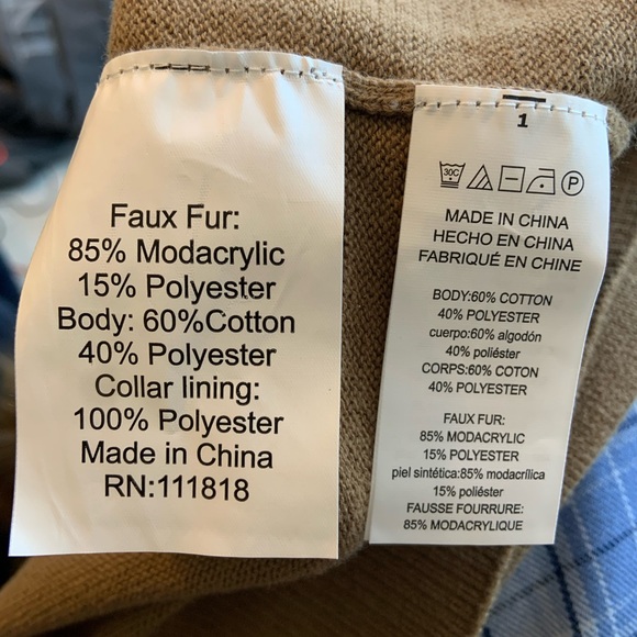 ⚠️SOLD⚠️ Michael Kors Cardigan with Faux Fur Neckline - Picture 6 of 8